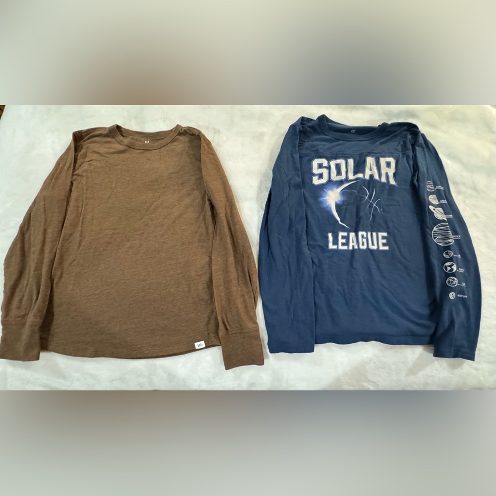 Two tops - NWOT gap kids, long sleeve shirts, L